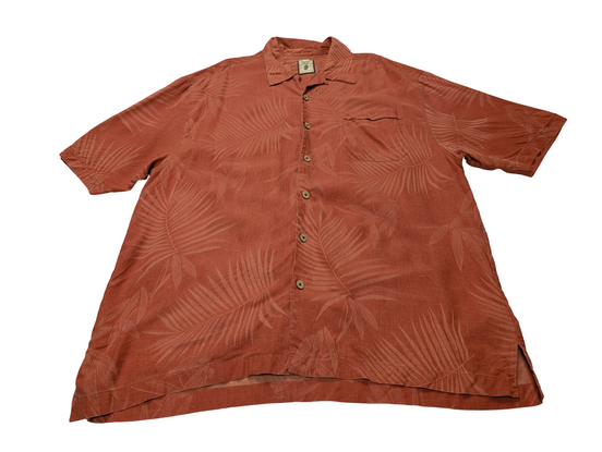 Chemise hawaïenne soie Jamaica Jaxx rouge manches courtes taille L