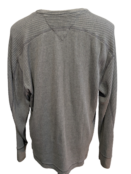 Sweat Tommy Hilfiger Gris Clair Texture Gaufrée Logo Manche - Taille L / XL