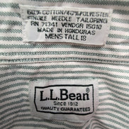 Chemise L.L. Bean verte à rayures manches courtes taille XXL #84e