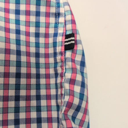 Chemise Nautica Classic Fit M carreaux rouge bleu logo bleu coton manches longue