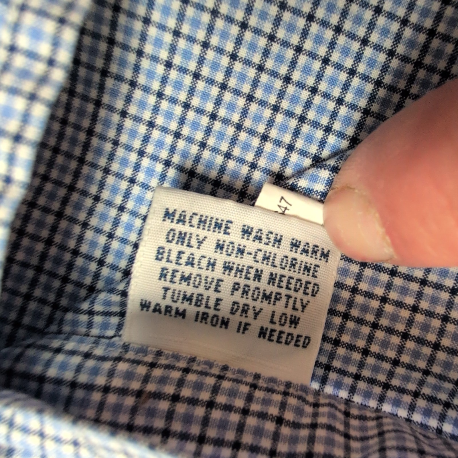 Chemise Ralph Lauren Custom Fit L Bleu Carreaux Logo Bleu manches longues