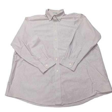 Chemise L.L. Bean rouge à rayures 1 poche taille L/XL