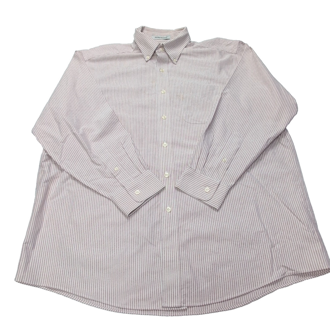 Chemise L.L. Bean rouge à rayures 1 poche taille L/XL