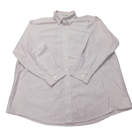 Chemise L.L. Bean rouge à rayures 1 poche taille L/XL