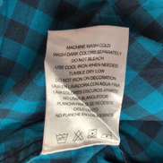 Chemise Lee Manches Courtes Bleue et Noire à Carreaux à Poche Taille XL