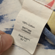 Chemise Hawaïenne J.Crew Slim XL Coton Blanc Motifs Voiliers Rouges