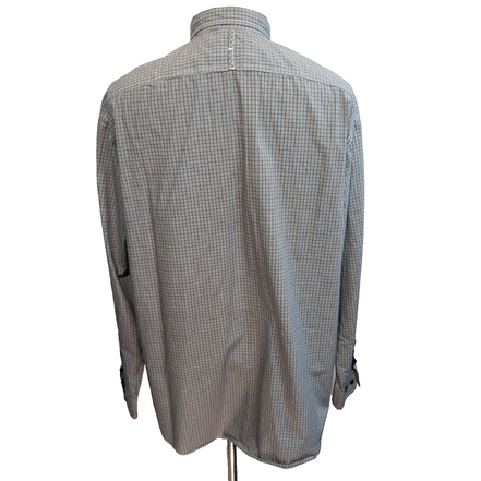 Chemise Nautica Technique XL Noir Blanc Carreaux 100% Coton manches longues