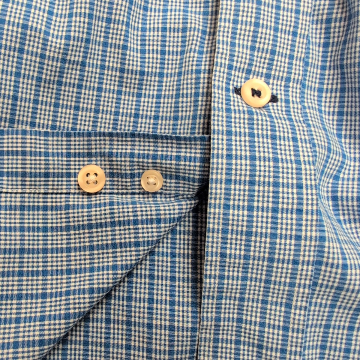 Chemise Nautica Bleue À Carreaux Manches Longues Taille L