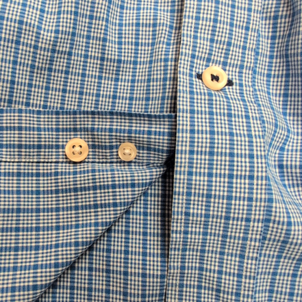 Chemise Nautica Bleue À Carreaux Manches Longues Taille L