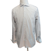 Chemise HUGO BOSS 100% Coton XL Slim Fit Blanche Poignets Mousquetaires