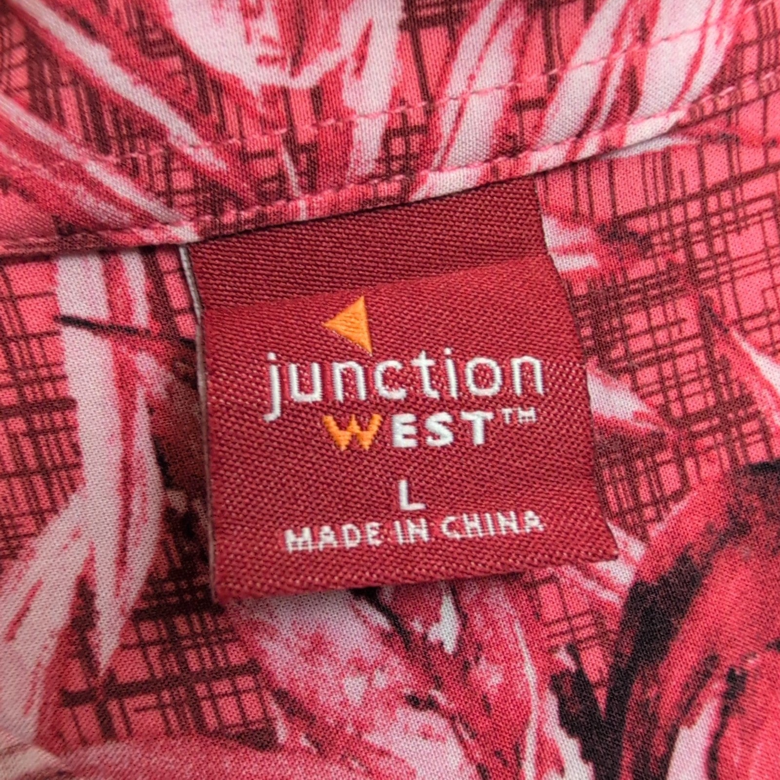 Chemise Hawaïenne Junction West Rayonne Rouge Floral L