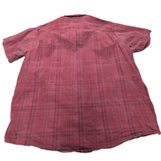 Chemise L.L. Bean rouge à carreaux noirs manches courtes taille XXL #138e