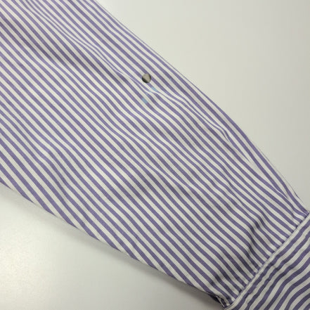 Chemise Nautica XXL Violet Rayures 100% Coton Mercerisé Logo Brodé
