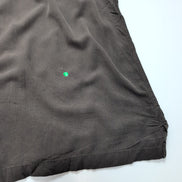 Chemise Hawaïenne Island Shores L 100% Soie Marron Cuba Panama manches courtes