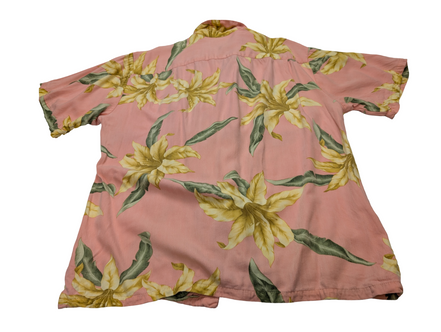 Chemise hawaïenne rose Hilo Hattie made in Hawaii taille M