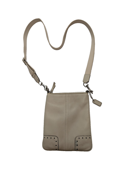Sac bandoulière Coach cuir blanc cassé crème crossbody