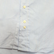 Chemise Burberry L/XL Bleu Clair Logo Brodé Boutons Gravés Coton Manches longues