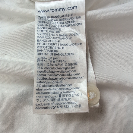 Chemise Tommy Hilfiger blanche manches longues Slim Fit S