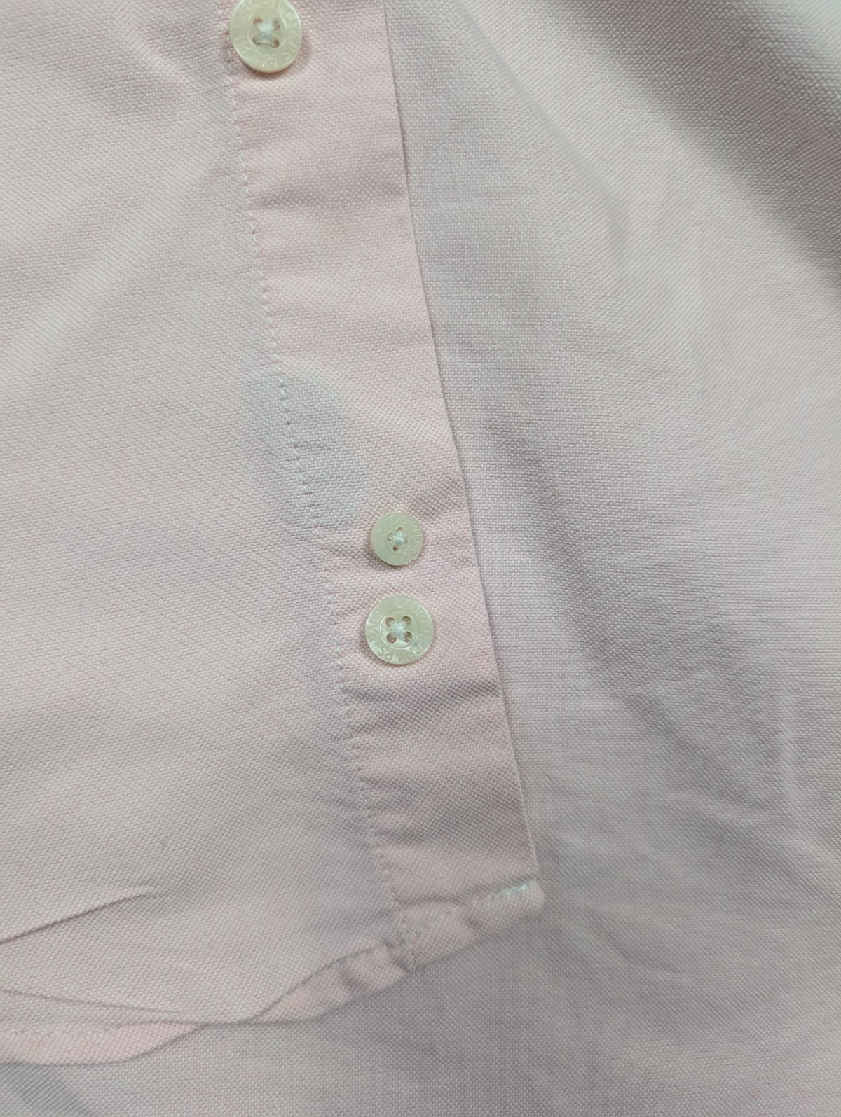 Chemise shirt Chaps Ralph Lauren M rose pâle coton Oxford button down