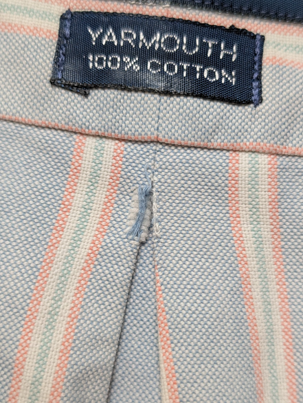 Chemise Polo Ralph Lauren Shirt Yarmouth XL XXL Oxford Rayée Rose Bleu