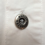 Chemise Harley-Davidson XL Blanche Brodée 100% Coton Boutons Métal HD