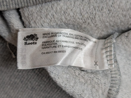 Sweat à capuche Roots Jaune et Gris Logo Poitrine Taille S