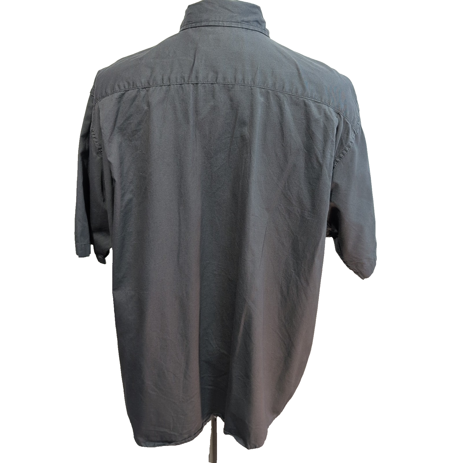 Chemise Wrangler Manche Courte Grise Unie Taille 2XL Deux Poches