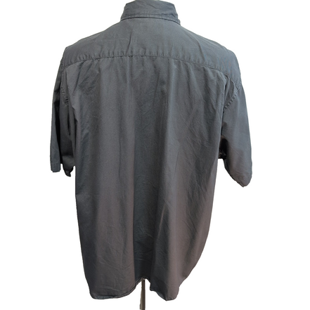 Chemise Wrangler Manche Courte Grise Unie Taille 2XL Deux Poches