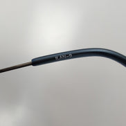 Lunettes de soleil Y2K Branche fine Sans Monture Ovale Bleu Métal Noir
