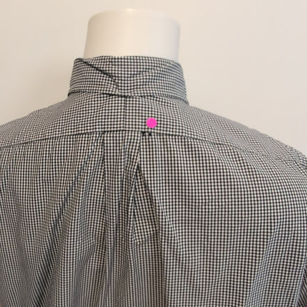 Chemise Ralph Lauren Custom Fit XL Noir Blanc Carreaux Manches Courtes