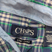 Chemise Chaps manches courtes bleu à carreaux taille L #229msch