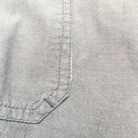 Chemise Columbia L Gris Uni 100% Coton Poche Stylo Minimaliste manches longues