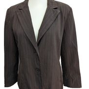 Veste Blazer Rafaella femme marron à rayures taille M 10