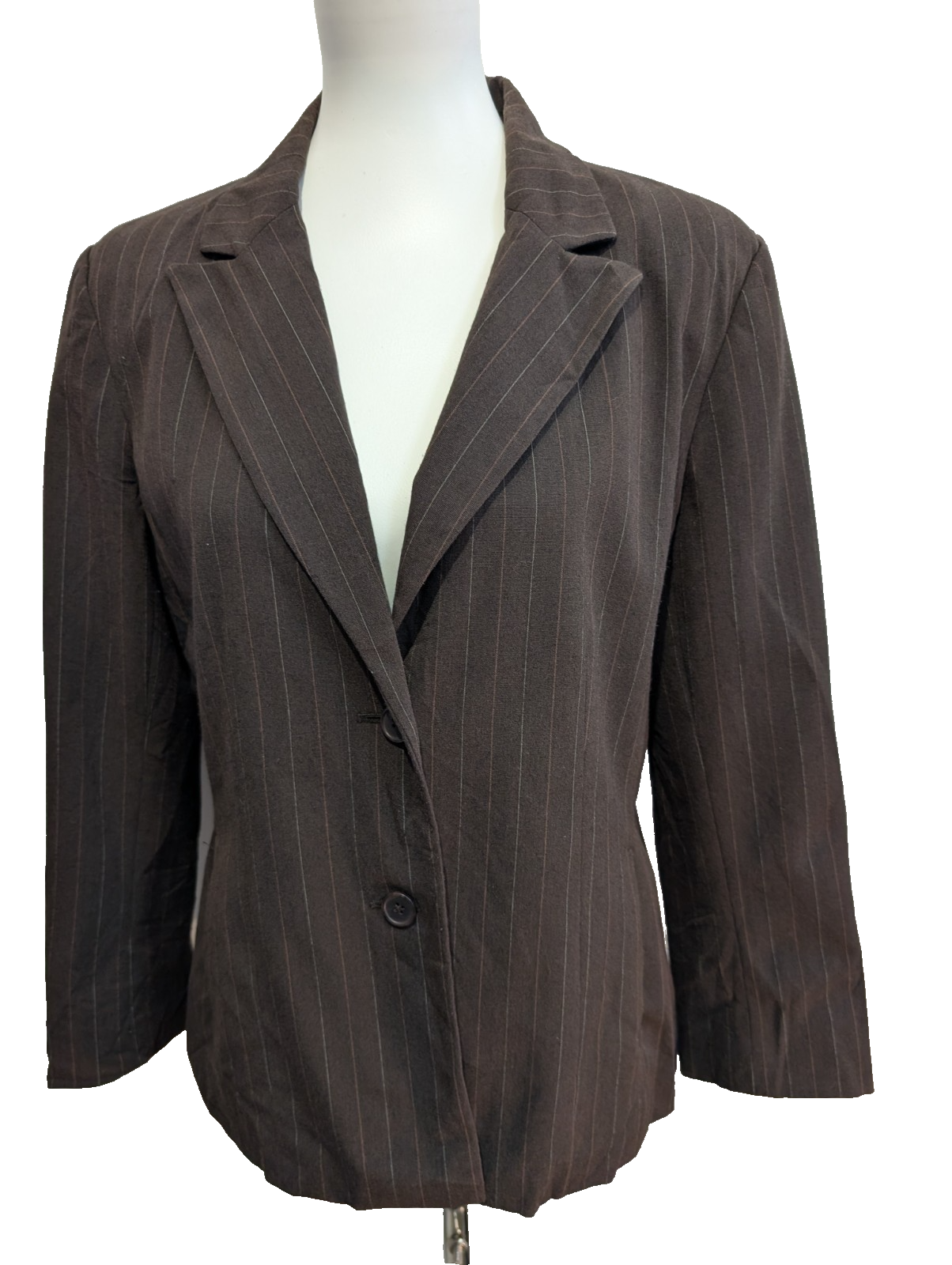 Veste Blazer Rafaella femme marron à rayures taille M 10