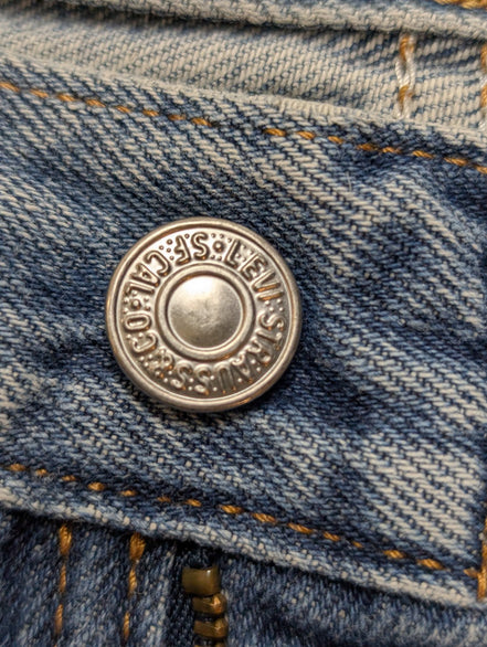 Jean Levi's 505 Regular Fit Vintage Homme W38 L30 Bleu Denim Classic Straight