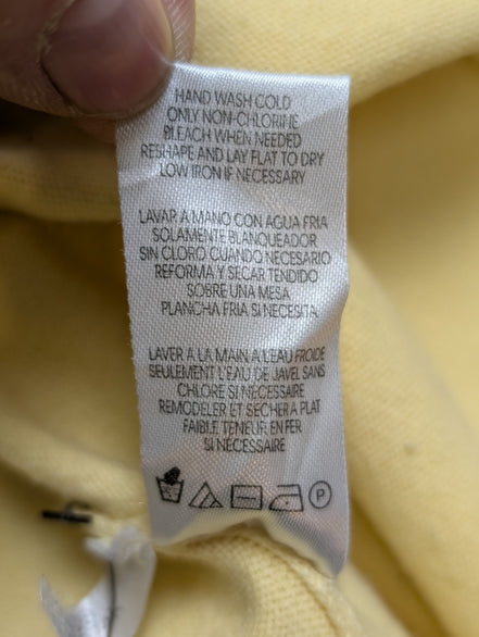 Pull Calvin Klein Jaune Col Roulé à Cordon & Poches - Taille L/XL