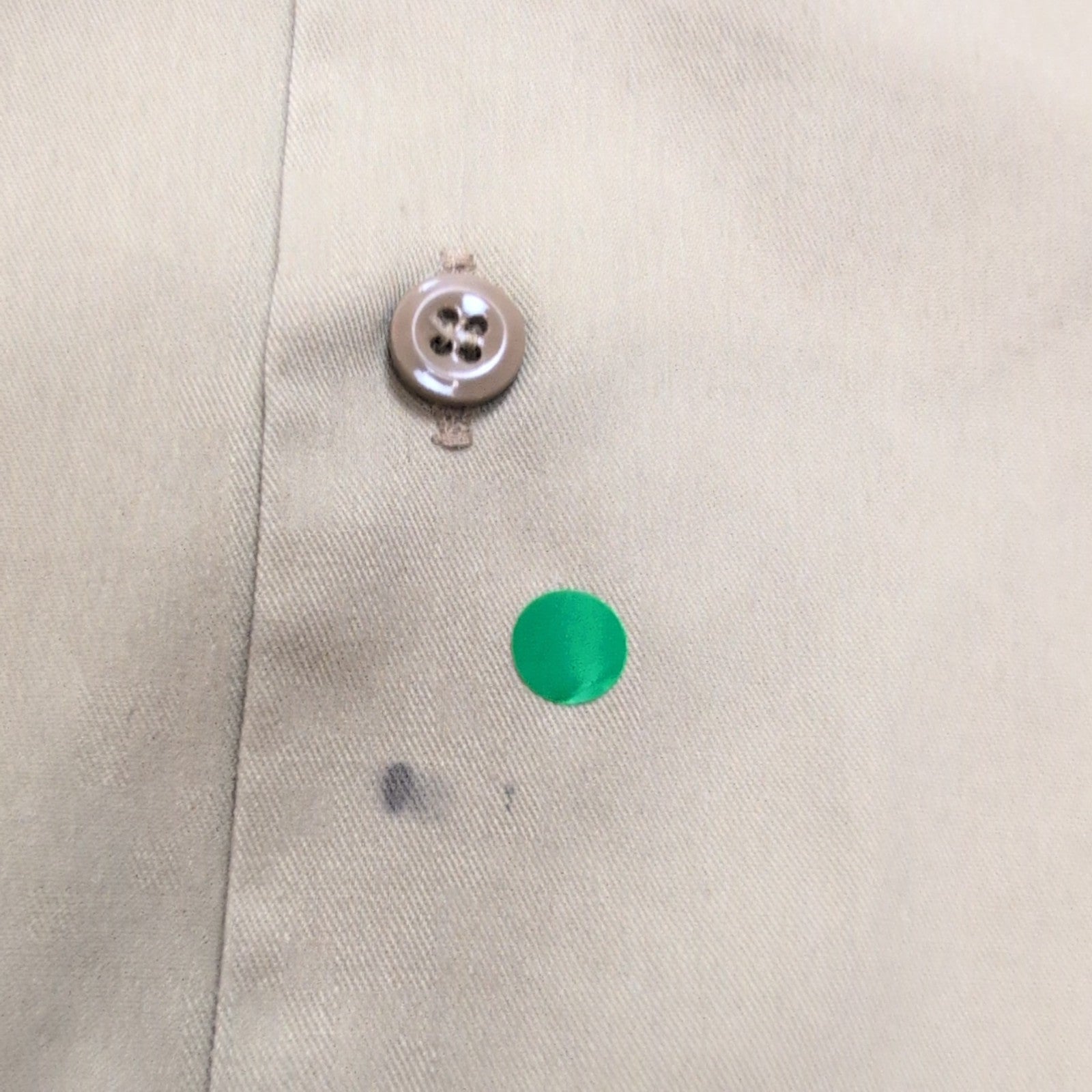 Chemise Dickies S / M Beige Crème 14.5 Coton Polyester Manches Longues