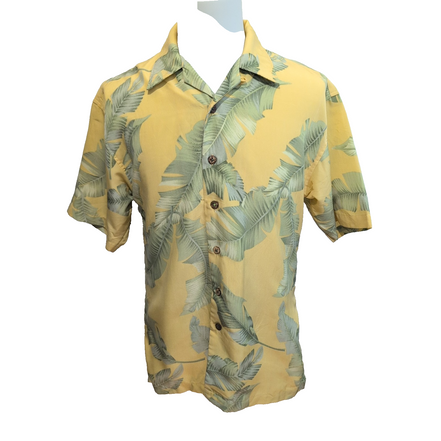 Chemise Hawaïenne Manches Courtes Malibu Dreams Vintage Jaune M