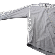 Chemise Chaps Ralph Lauren L carreaux blanc gris shirt button down