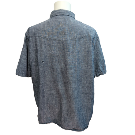 Chemise Patagonia Western XXL Bleu Marine Chanvre Coton Vintage Rare Mch courtes