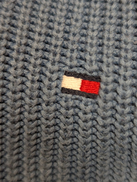 Pull Col Roulé Boutonné Tommy Hilfiger Bleu Ciel - Taille M