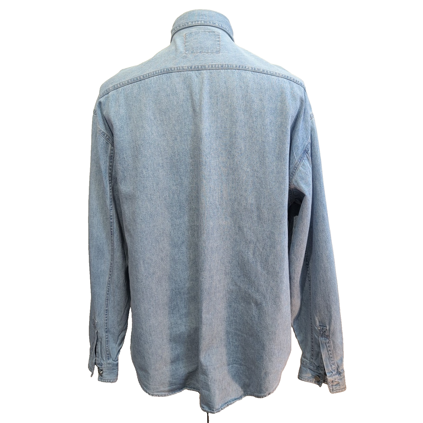 Chemise Levi's Vintage Denim Jean Bleu Clair Poches Taille L manches longues