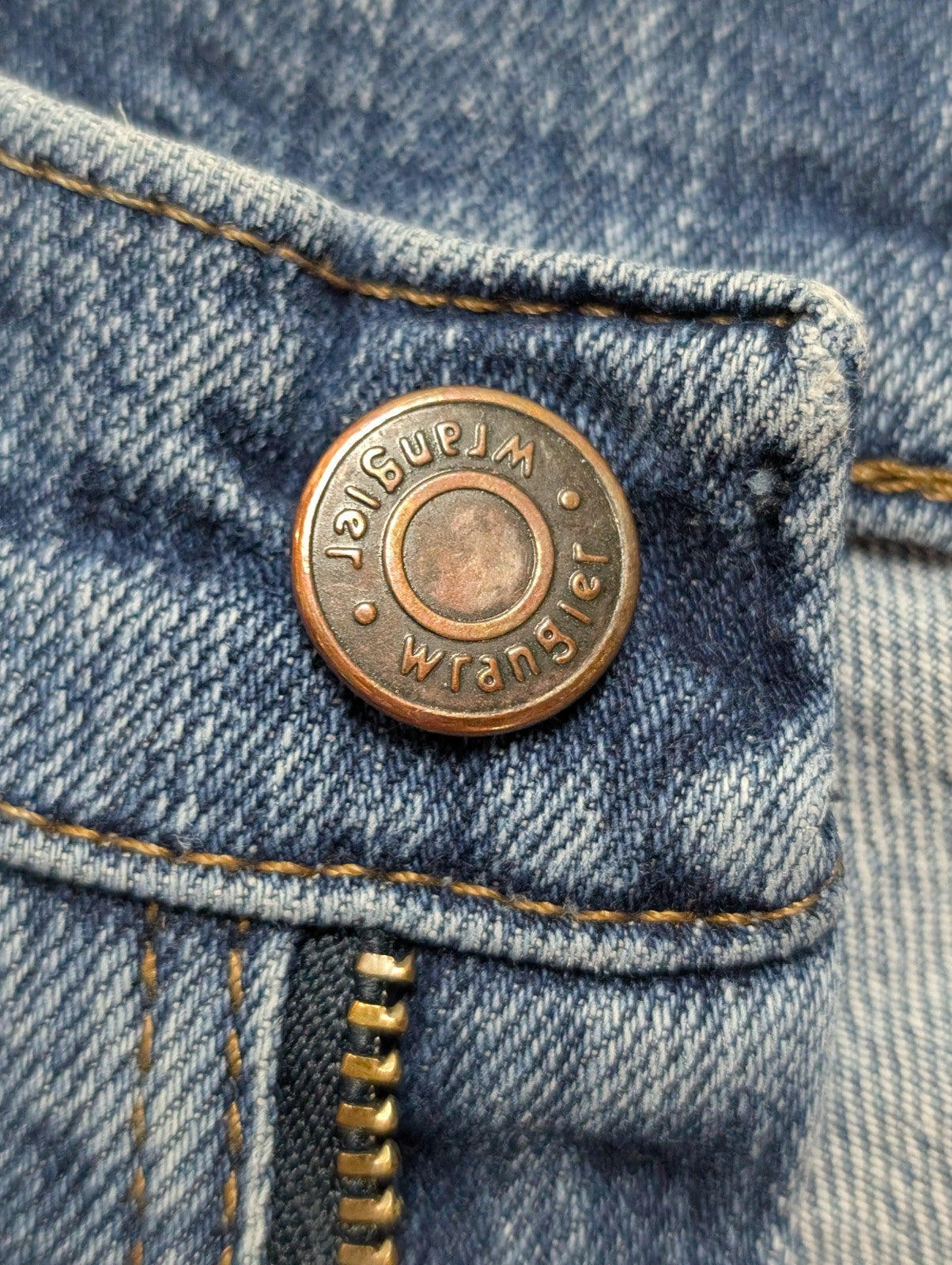 Jean Wrangler Vintage Regular Fit Homme W40 L30 Bleu Denim Stretch Confort