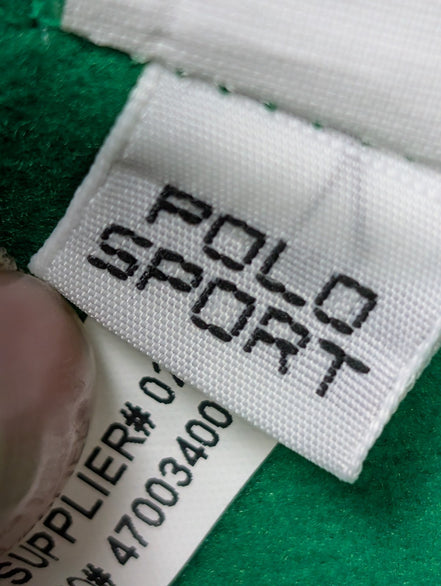 Veste Track Jacket Polo Sport Ralph Lauren T.XL vert Écusson Vintage |208b
