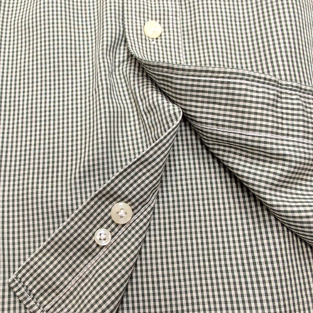 Chemise LL Bean kaki micro carreaux 100% coton 1 poche L