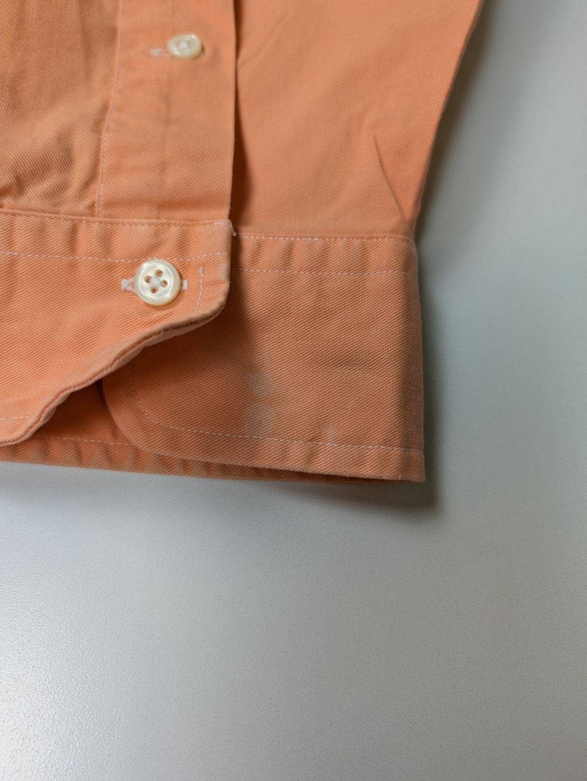 Chemise Polo Ralph Lauren Shirt XL Corail Orange Button Down Logo Bleu Ciel