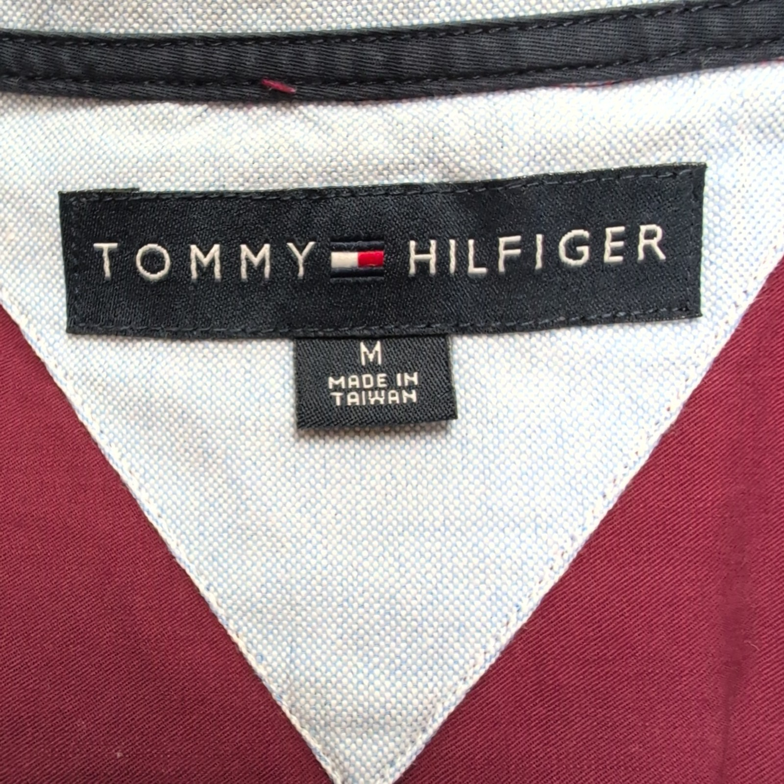 Chemise Tommy Hilfiger Bordeaux Manches Longues 1 Poche - Taille M