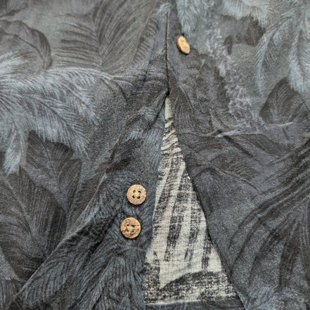 Chemise Hawaïenne Pierre Cardin Rayonne Vert Feuillage XL