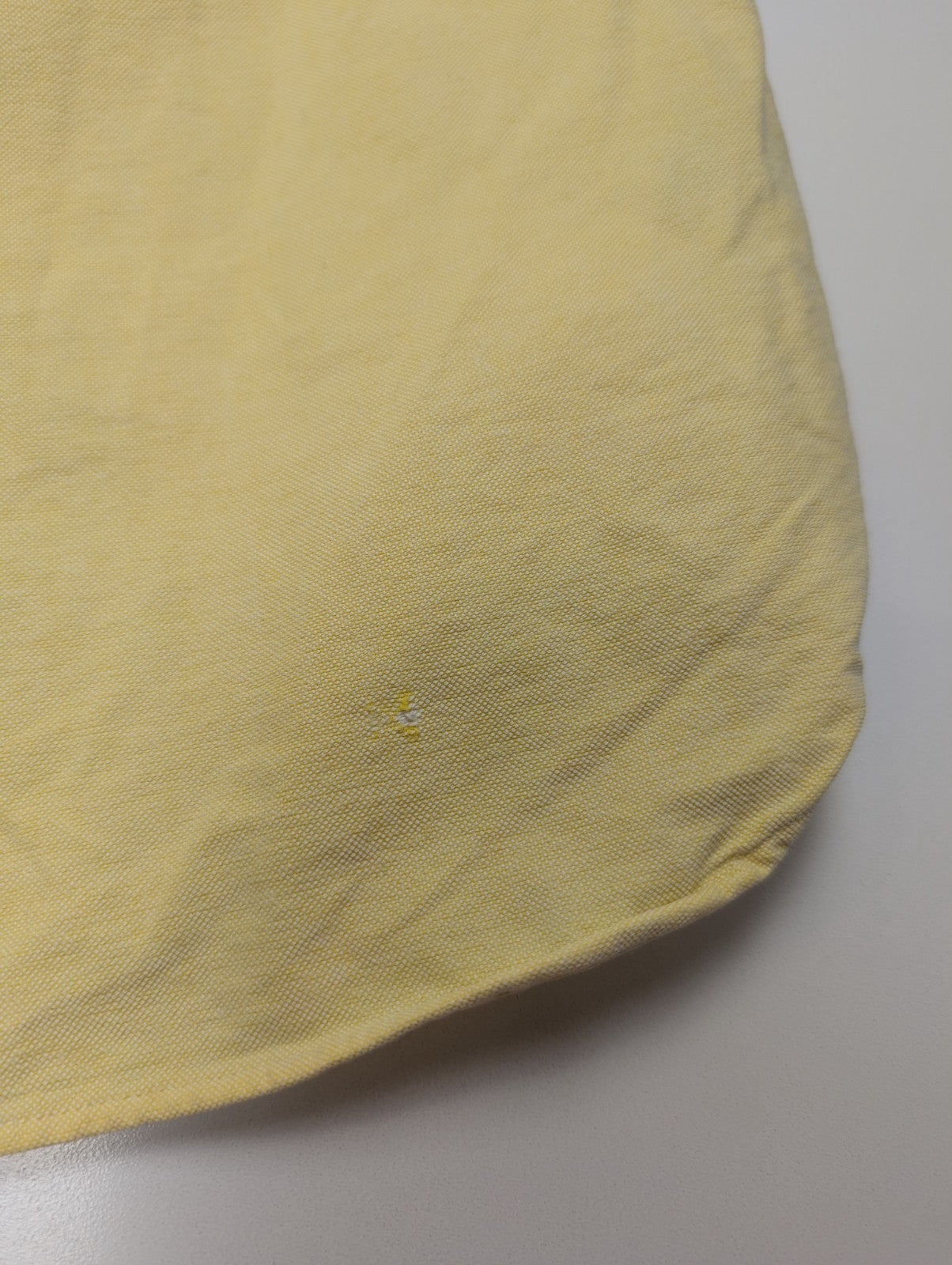 Chemise Ralph Lauren jaune uni logo marron taille L #2506