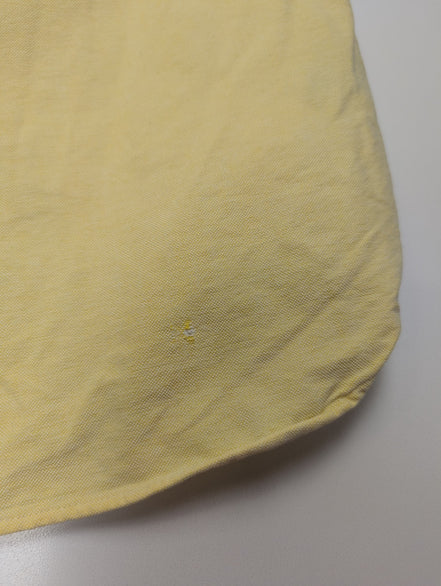 Chemise Ralph Lauren jaune uni logo marron taille L #2506